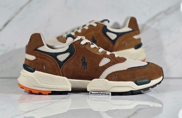 POLO RALPH LAUREN Trackster 200 Trainer Suede Leather Shoes Mens Size 12 NEW main image 5